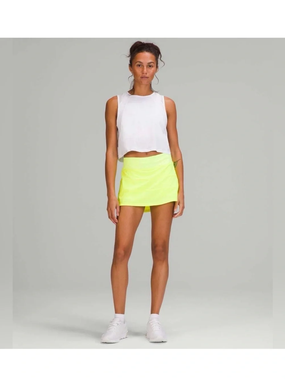 Lululemon sz 8 Pace Rival Highlight Yellow Skirt tenniscore athleisure running